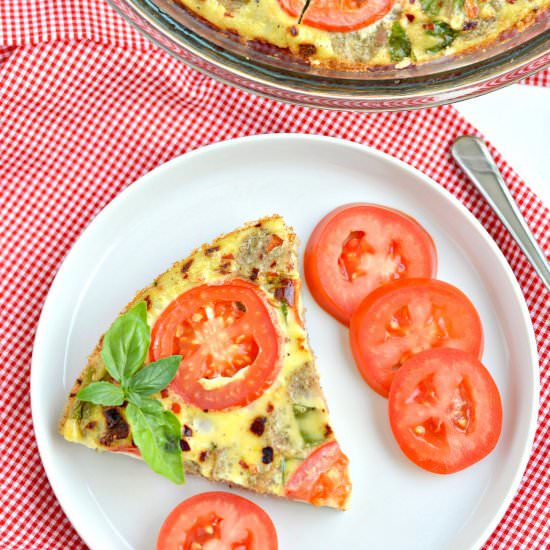 Sausage Tomato Breakfast Pizza