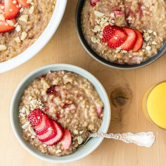 PB&J Steel Cut Oatmeal