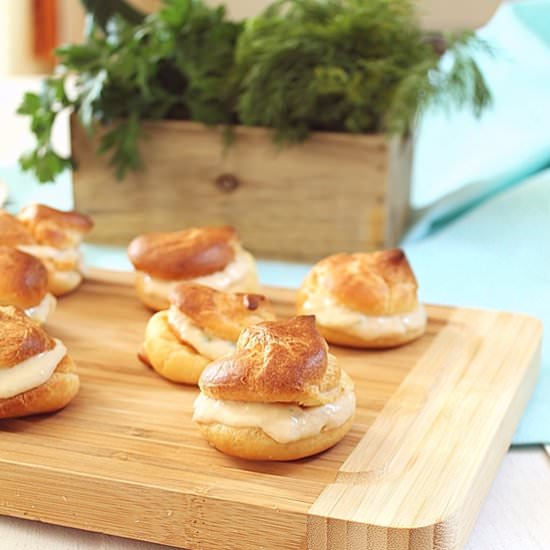 Crab Meat Profiteroles