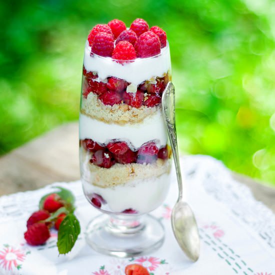 Parfait with Raspberries