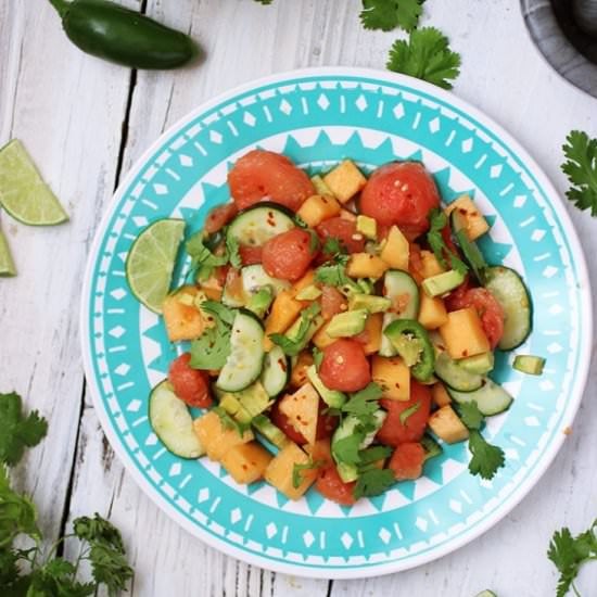 Sweet and Spicy Melon Salad