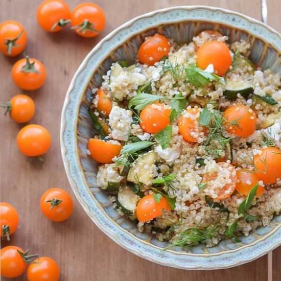 Quinoa with Zucchini and Tomatoes