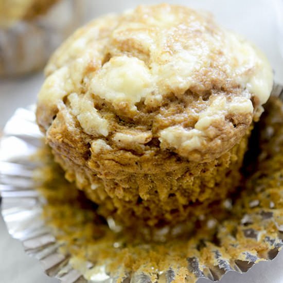 Pumpkin Swirl Cream Cheese Muffins