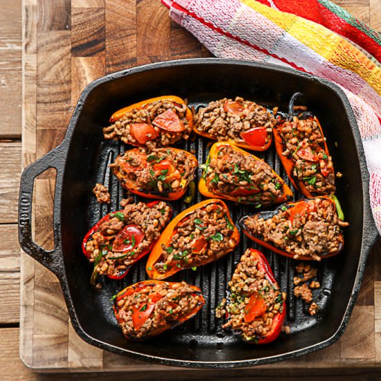 Spanish Stuffed Peppers with Farro