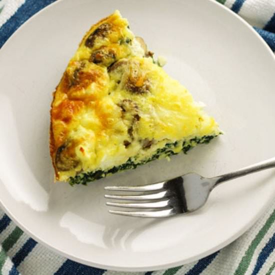 Spinach Mushroom Feta Quiche