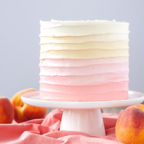 Ombre Peach Layer Cake