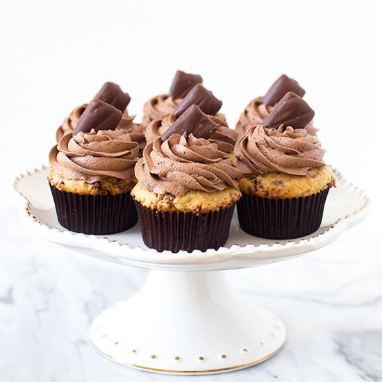 Peanut Butter Heath Cupcakes