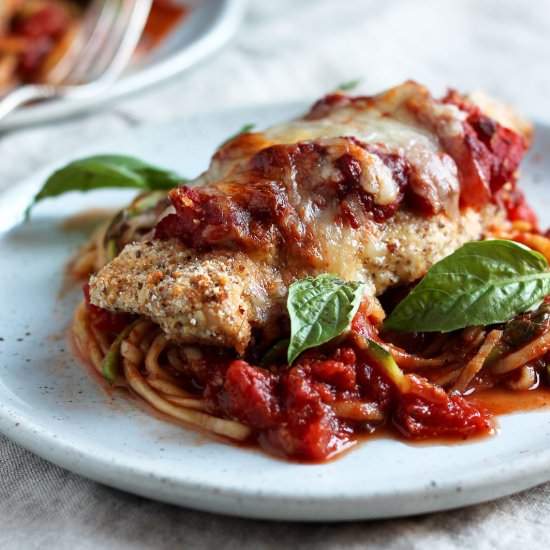 Chicken Parmesan with Zoodles