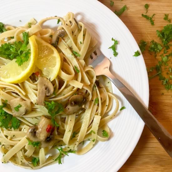 Lemon Mushroom Pasta