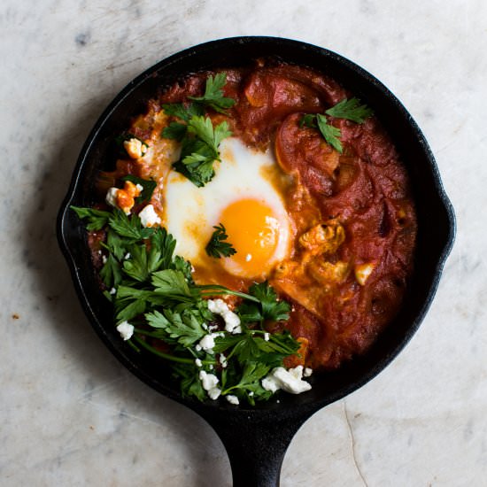 Spicy Shakshuka With Leeks