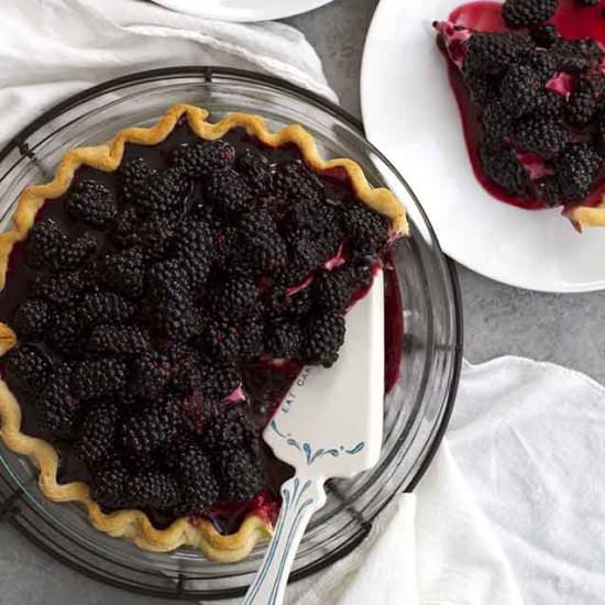 Blackberry Black Bottom Pie