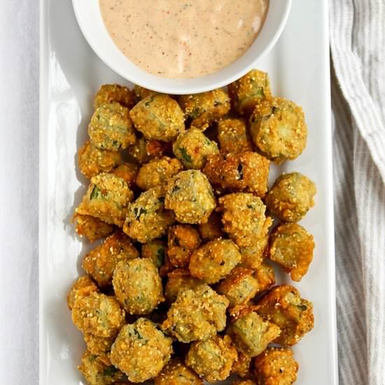 Fried Okra with Rémoulade Sauce