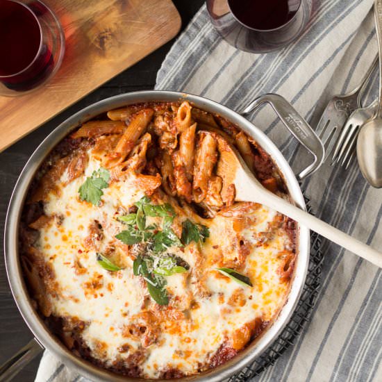 ONE POT PASTA BAKE WITH SAUSAGE