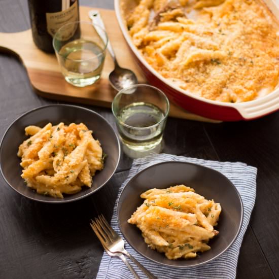 FOUR CHEESE TRUFFLE MAC AND CHEESE