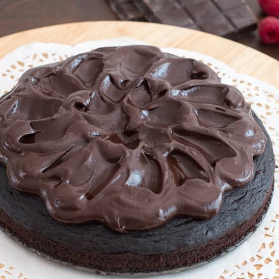 Crazy Cake with Chocolate Ganache