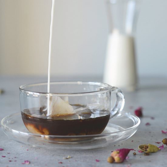 Cardamom Rose Iced Coffee