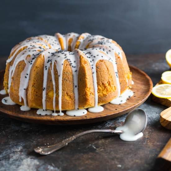 Lemon Sesame Buttermilk Pound Cake