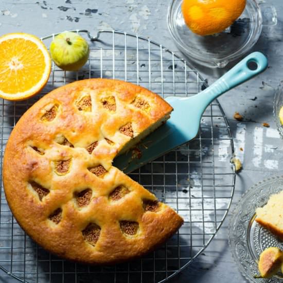 Fig, Almond, and Olive Oil Cake