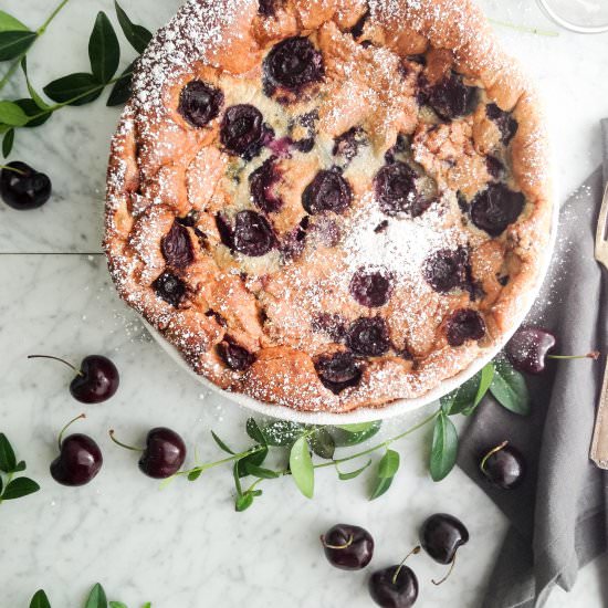 Dairy-Free Coconut Cherry Clafoutis