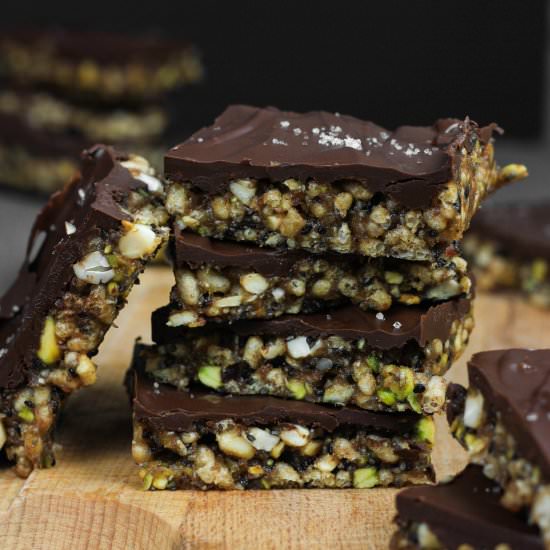 No-Bake Salted Chocolate Energy Bars