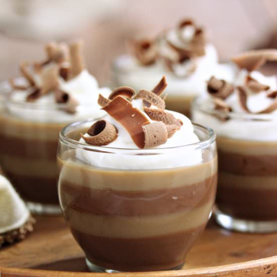Layered Coffee Panna Cotta