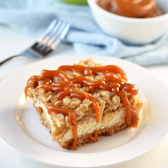 Caramel Apple Cheesecake Bars