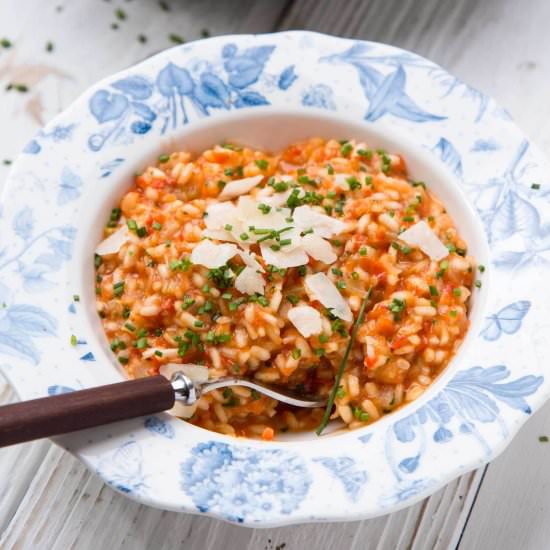 Red Pepper and Tomato Risotto