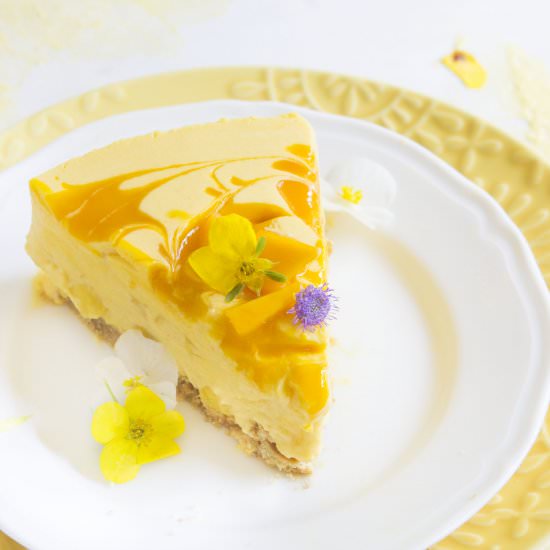 No-Bake Mango Cheesecake