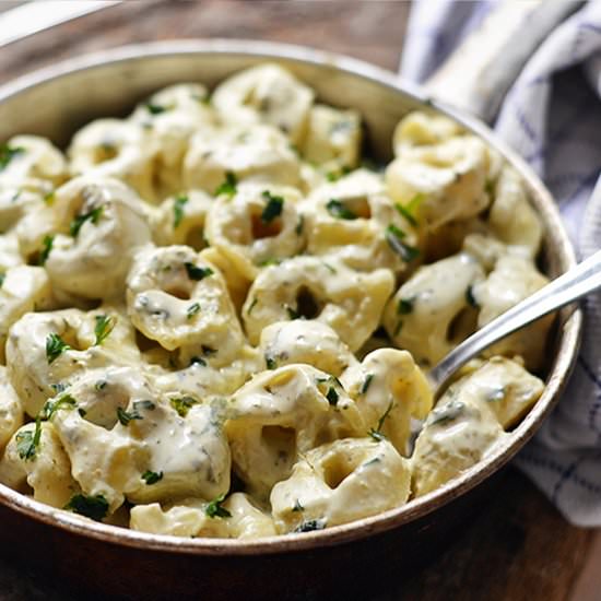 Cream Cheese Pesto Pasta