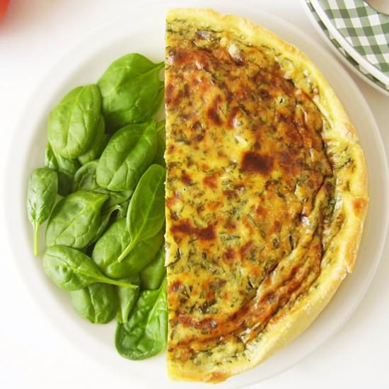 Rustic Vegetarian Spinach Tart
