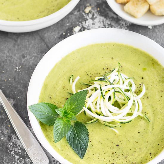 Zucchini Avocado Soup