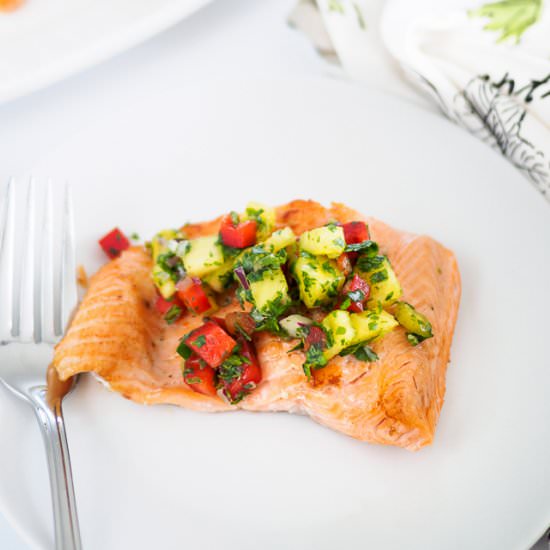 Rainbow Trout with Pineapple Salsa