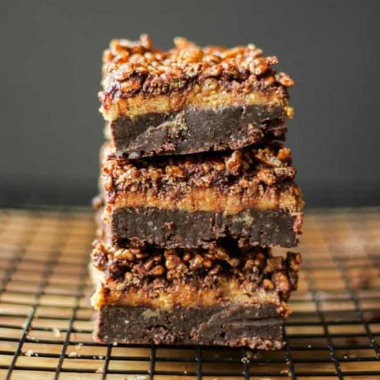 Healthy Triple Layer Brownies