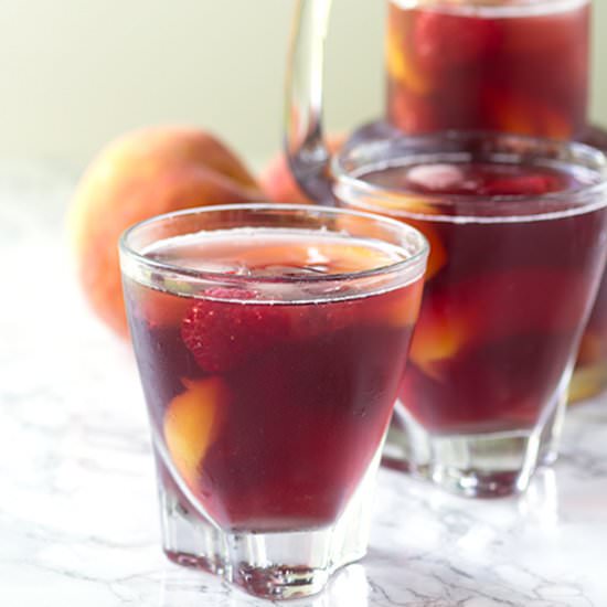 Peach Raspberry Iced Tea