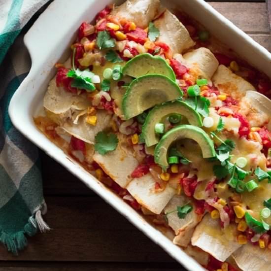 Mini Chicken Enchilada Bake