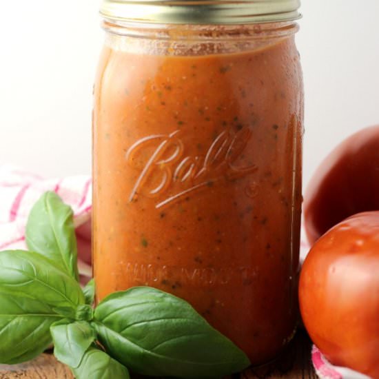 Oven-Roasted Tomato Basil Sauce