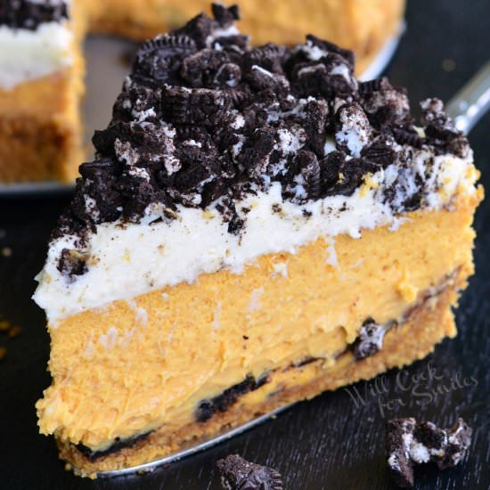 Layered Oreo Pumpkin Cheesecake Rec