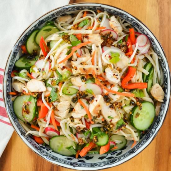Asian Noodle Salad with Chili Oil