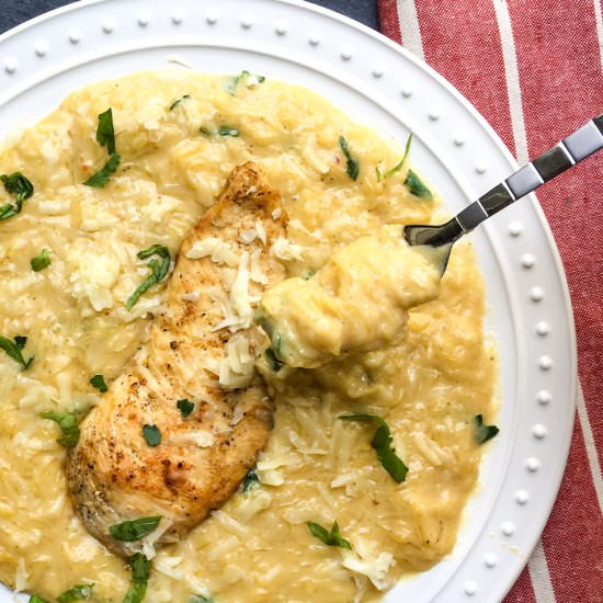 Chicken Alfredo Spaghetti Squash