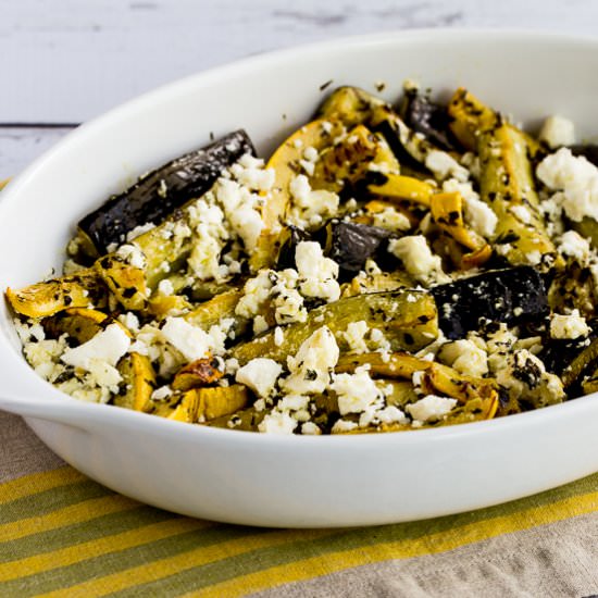 Roasted Summer Squash Lemon, Mint