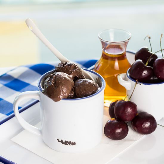 Spiced Sour Cherry Chocolate Ice Cr