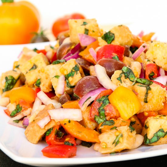 Tuscan Panzanella with White Beans