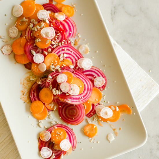 Spicy Candy Cane Beet Salad