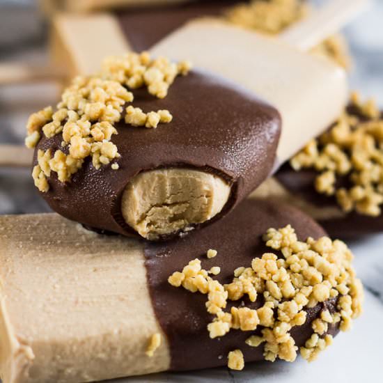 Chocolate Peanut Butter Popsicles