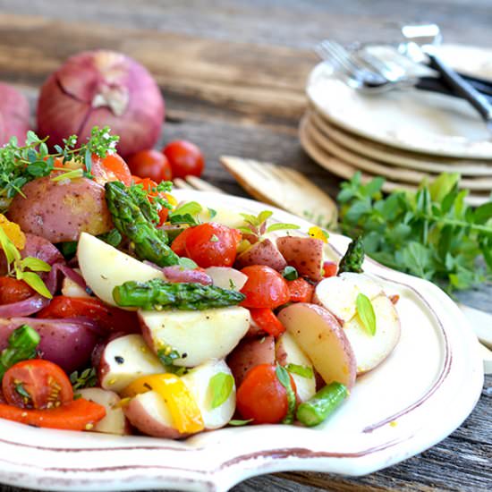 Potato and Asparagus Garden Salad