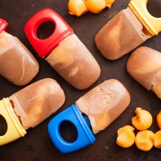 Cantaloupe Pudding Pops