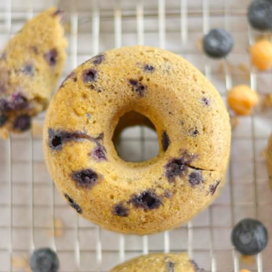 Blueberry Chickpea Donuts