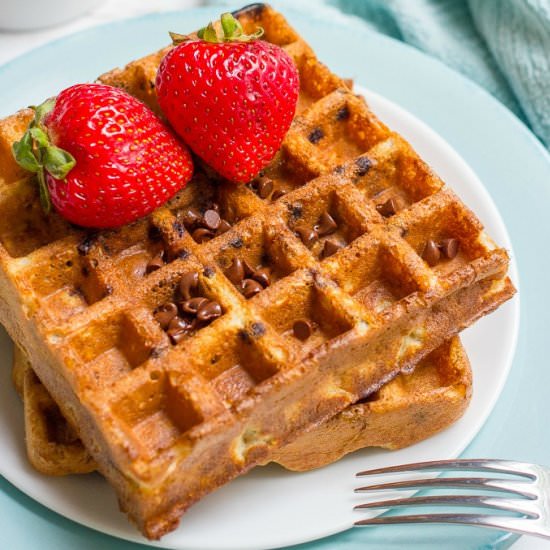 Chocolate Chip Oatmeal Waffles