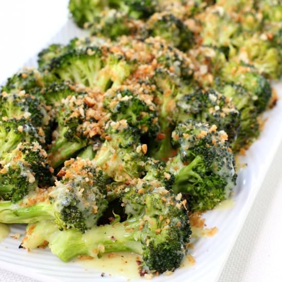 Roasted Broccoli with Buttery Crumb