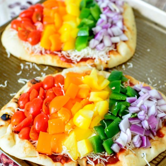 Rainbow Veggie Pizza